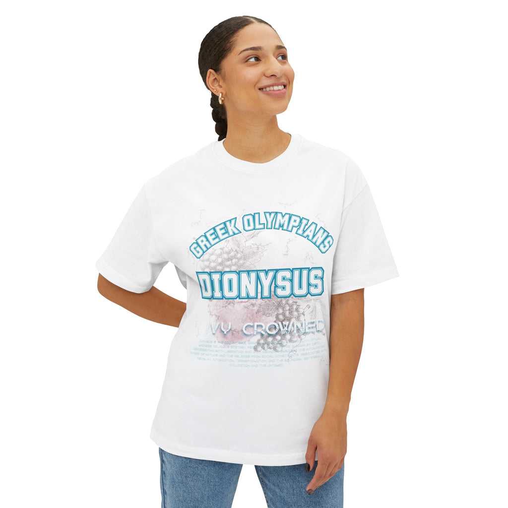 Dionysus Pantheon Tee — Greek Mythology-Inspired Oversized Boxy T-Shirt