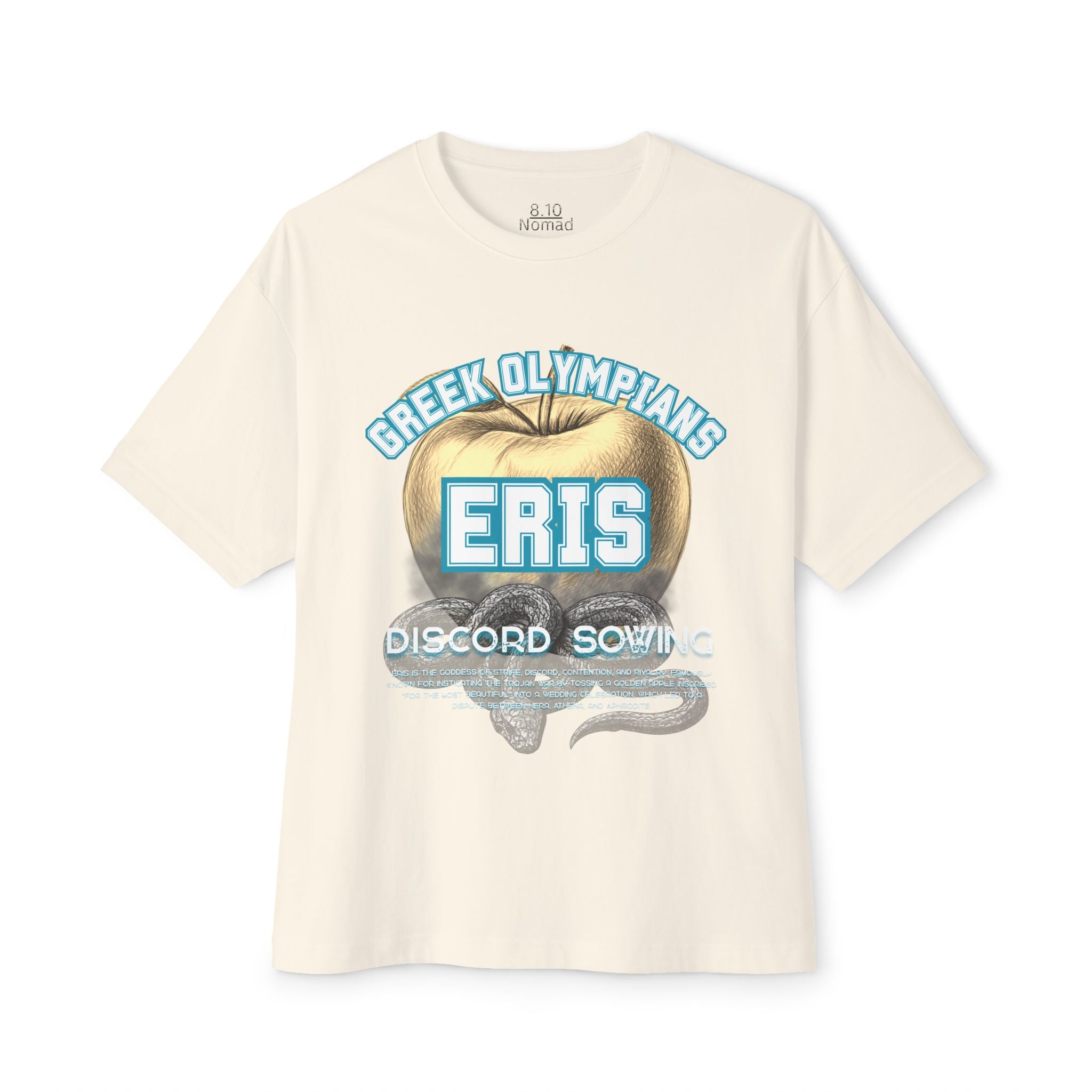 Eris Greek Mythology Tee — Pantheon-Inspired Oversized Boxy T-Shirt