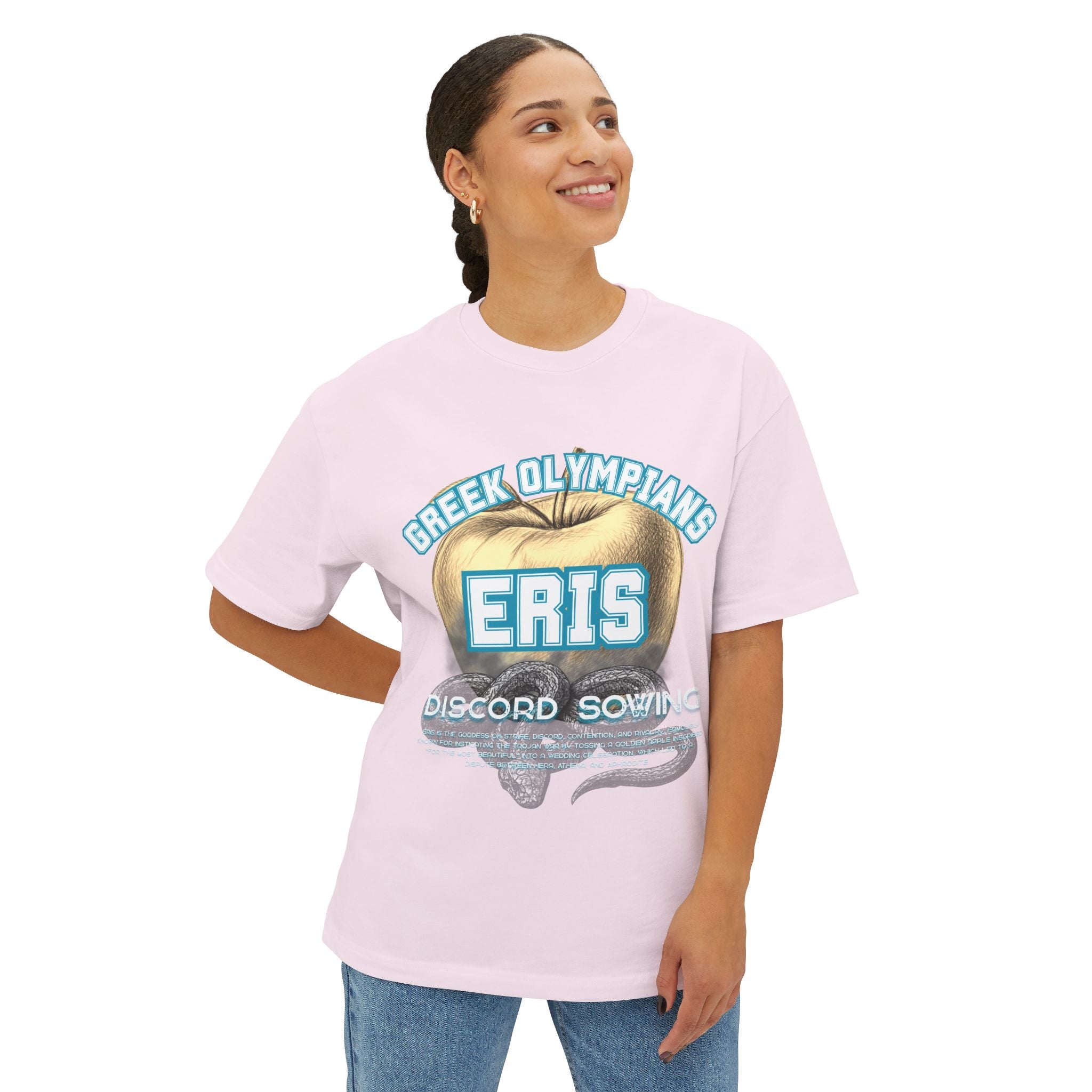 Eris Greek Mythology Tee — Pantheon-Inspired Oversized Boxy T-Shirt