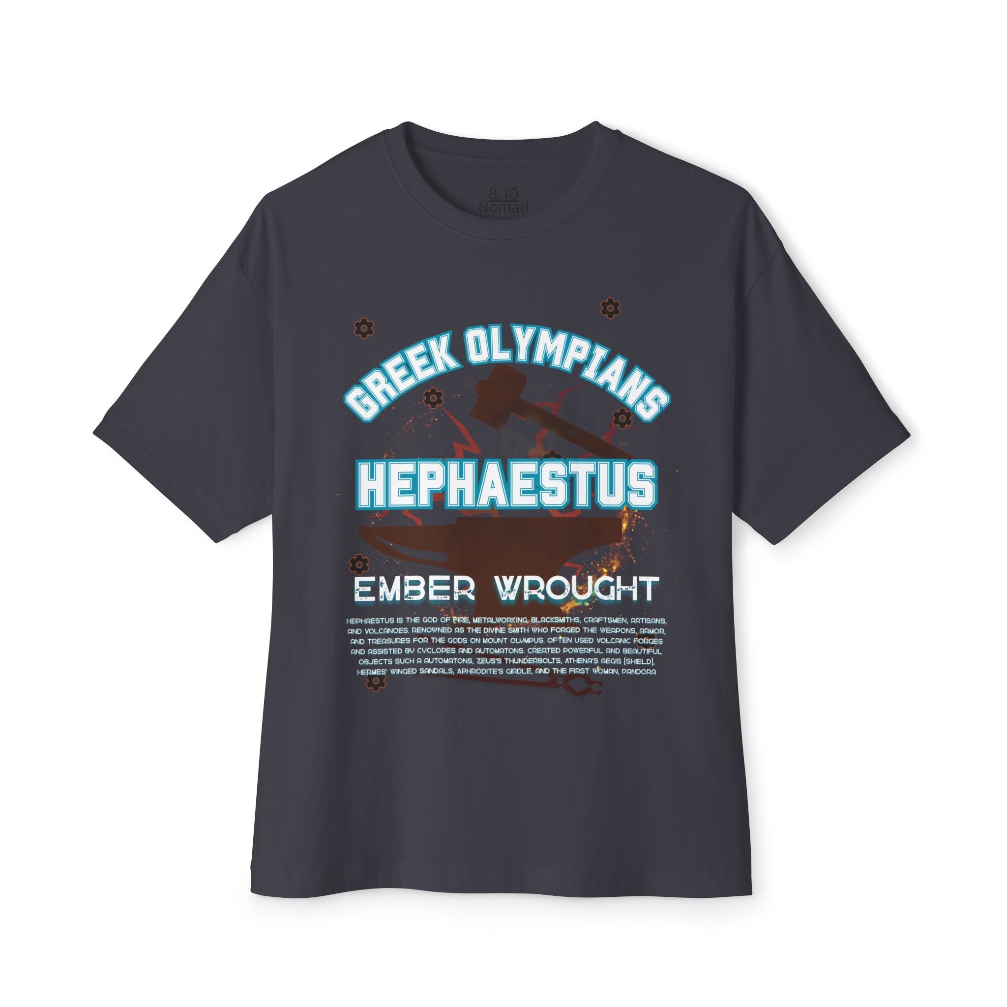 Hephaestus Mythology Graphic Tee — Greek Pantheon Inspired Design