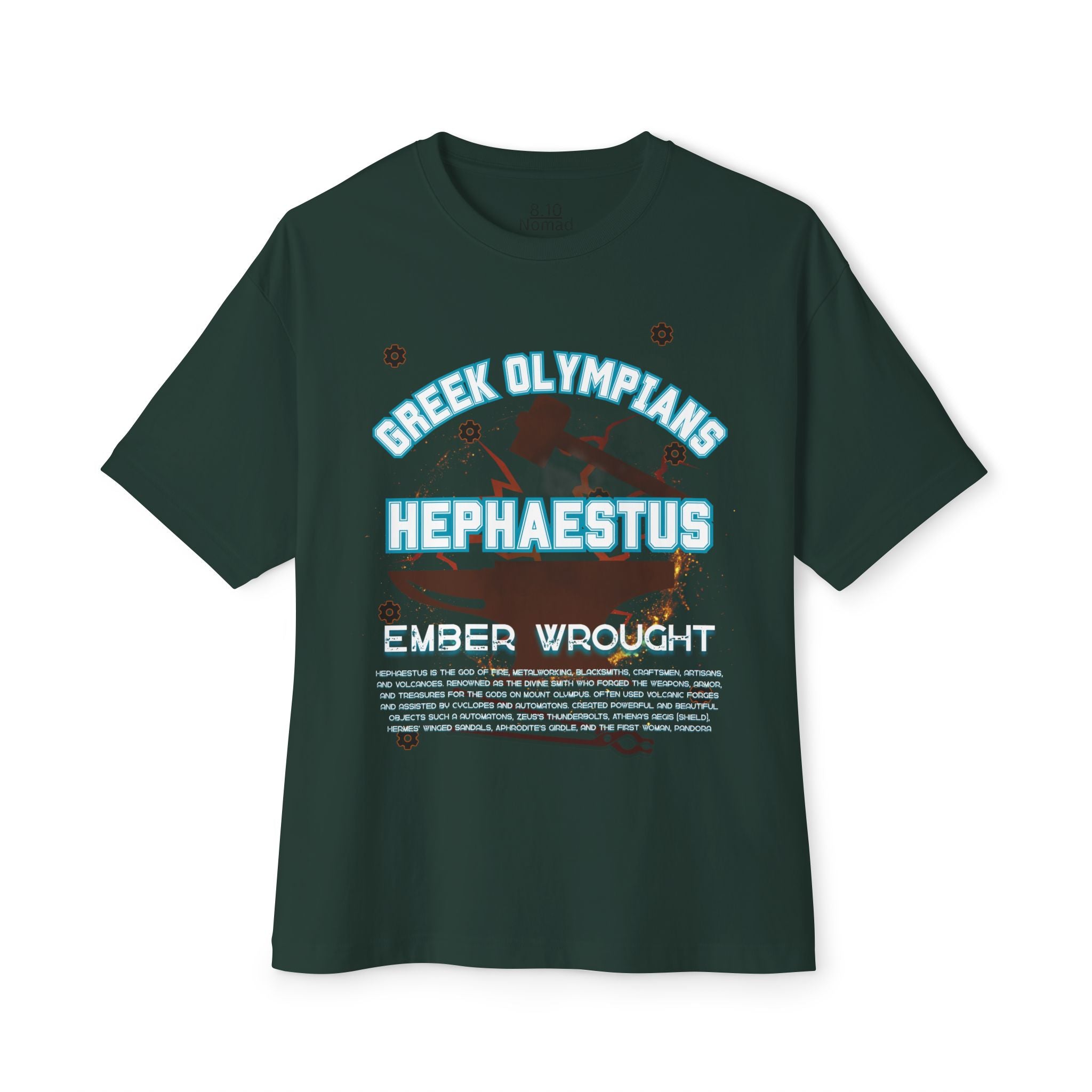 Hephaestus Mythology Graphic Tee — Greek Pantheon Inspired Design