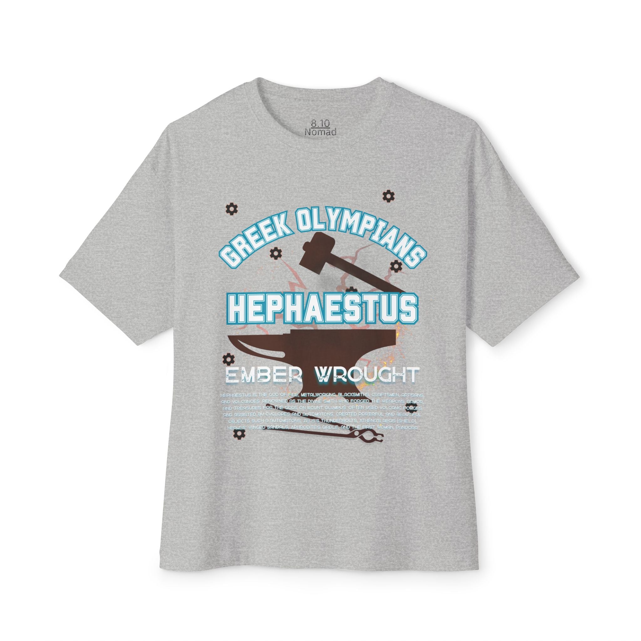 Hephaestus Mythology Graphic Tee — Greek Pantheon Inspired Design