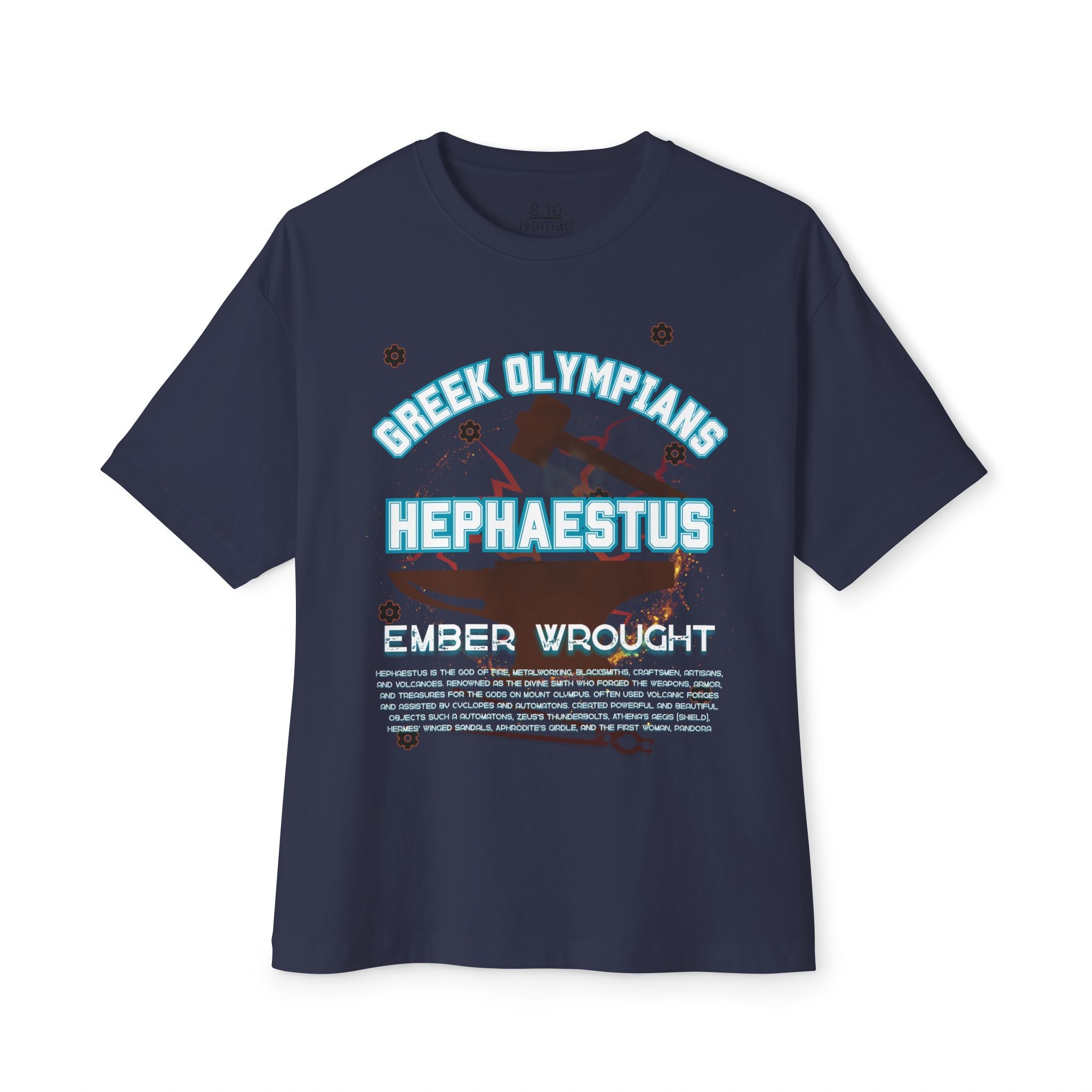 Hephaestus Mythology Graphic Tee — Greek Pantheon Inspired Design