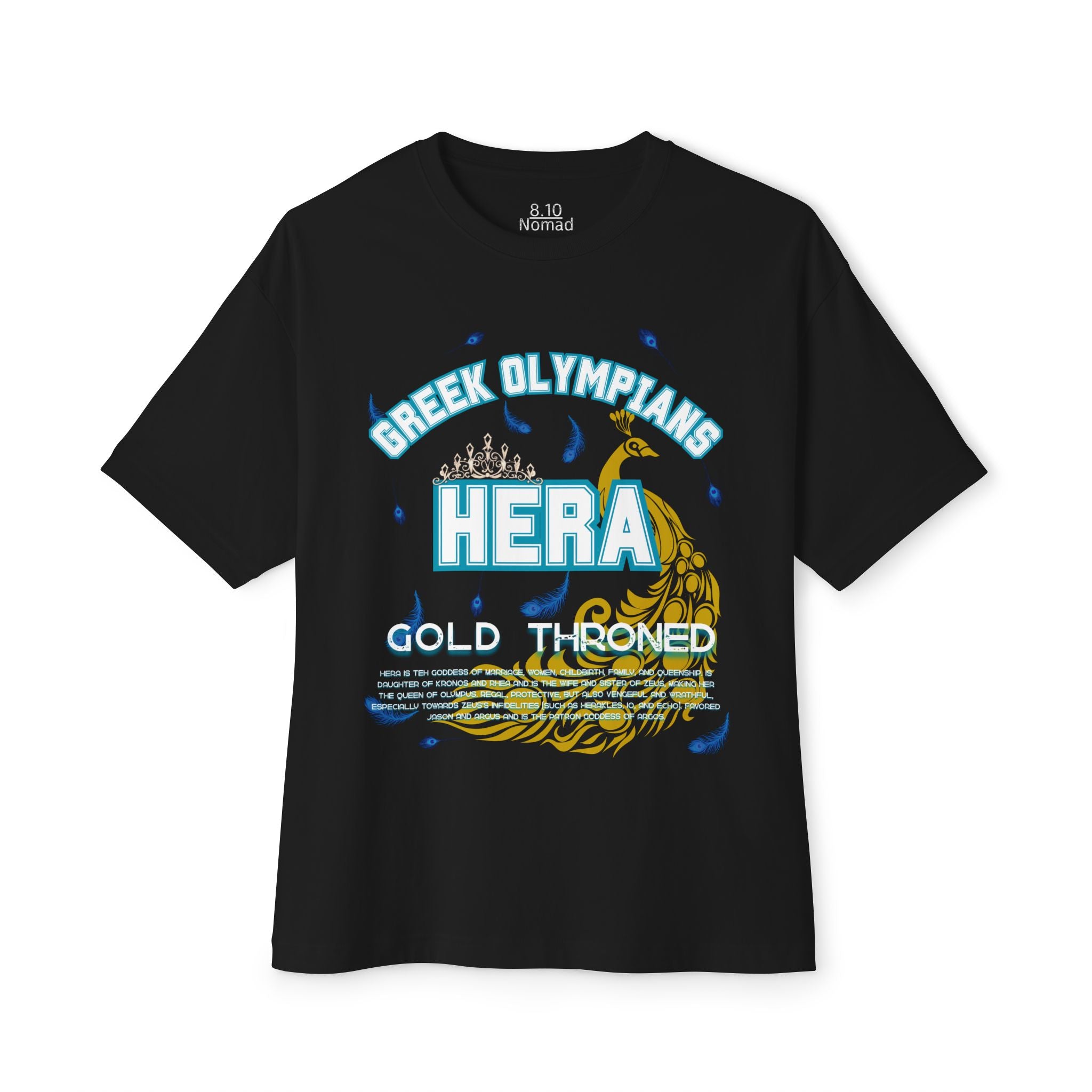 Hera Mythology Graphic Tee — Greek Pantheon Inspired Design