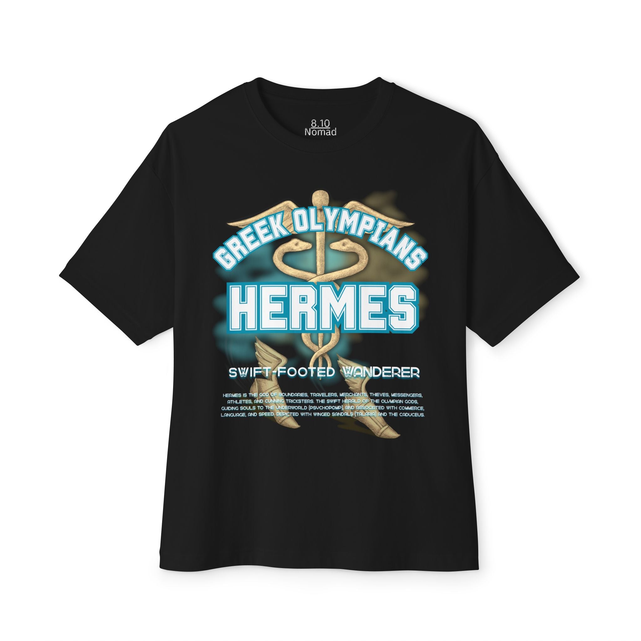 Hermes Mythology Graphic Tee — Greek Pantheon Inspired Design