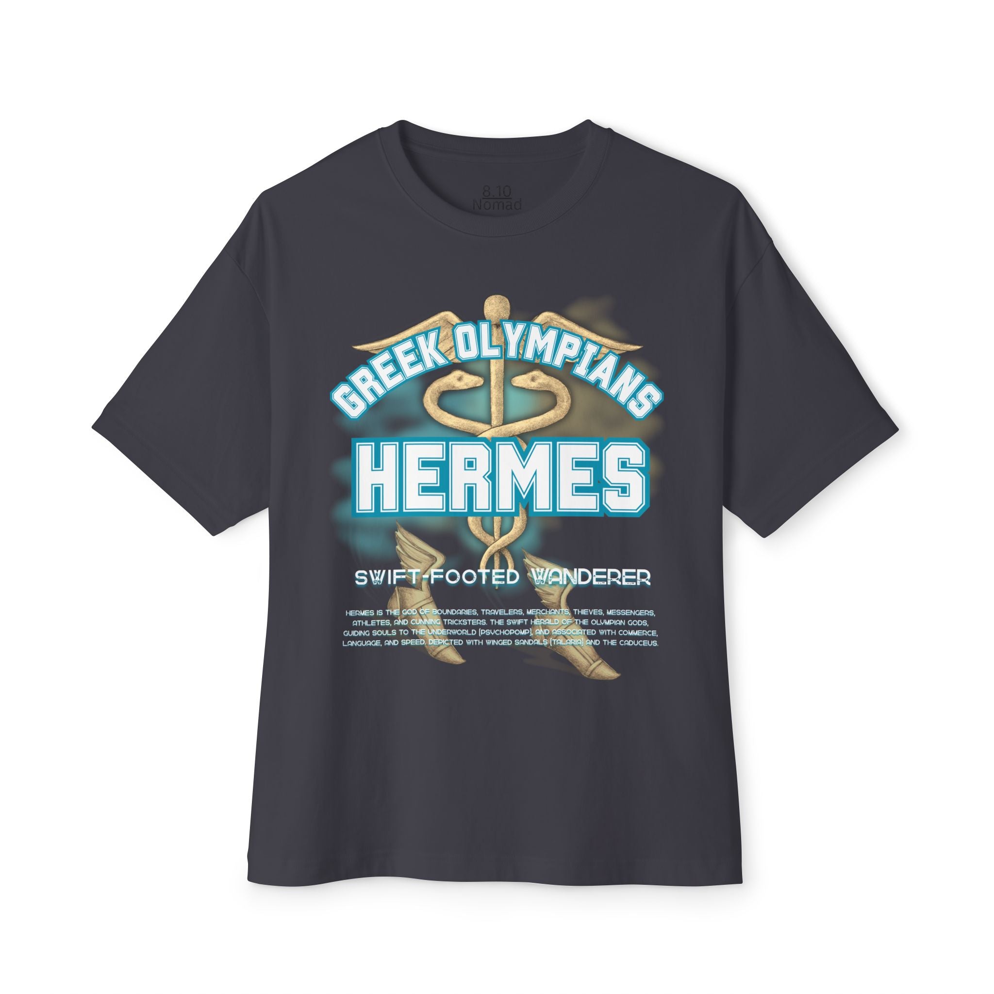 Hermes Mythology Graphic Tee — Greek Pantheon Inspired Design