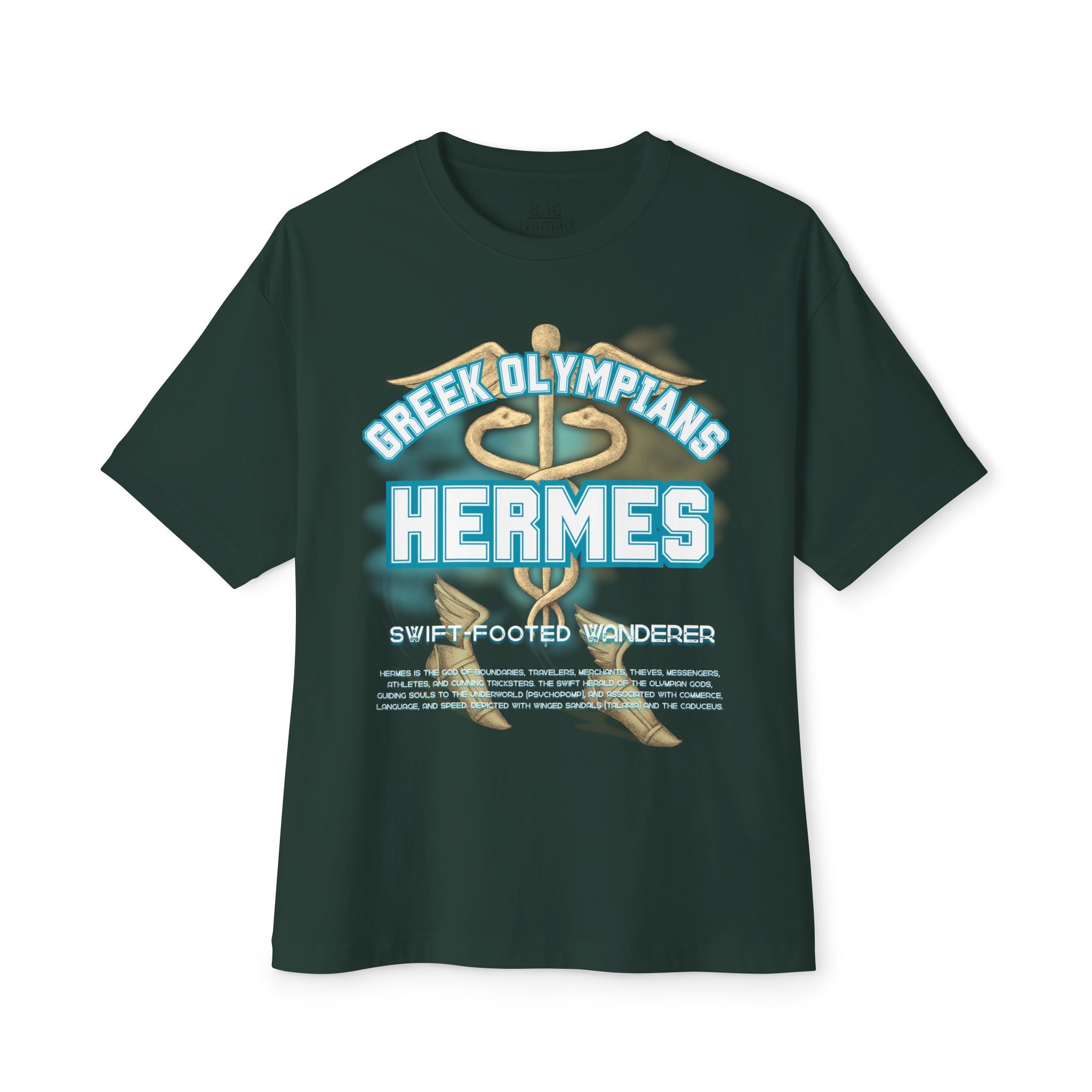 Hermes Mythology Graphic Tee — Greek Pantheon Inspired Design