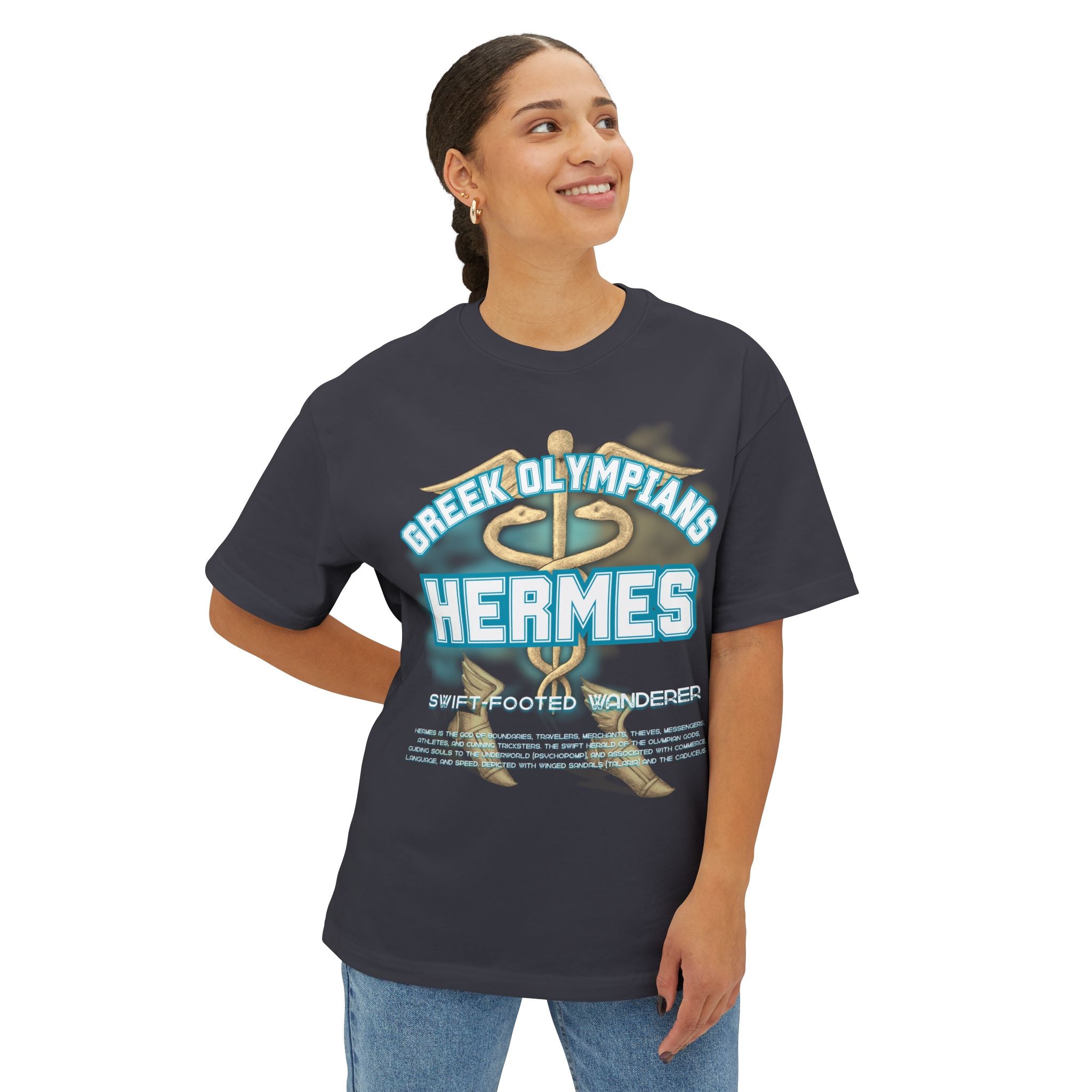 Hermes Mythology Graphic Tee — Greek Pantheon Inspired Design