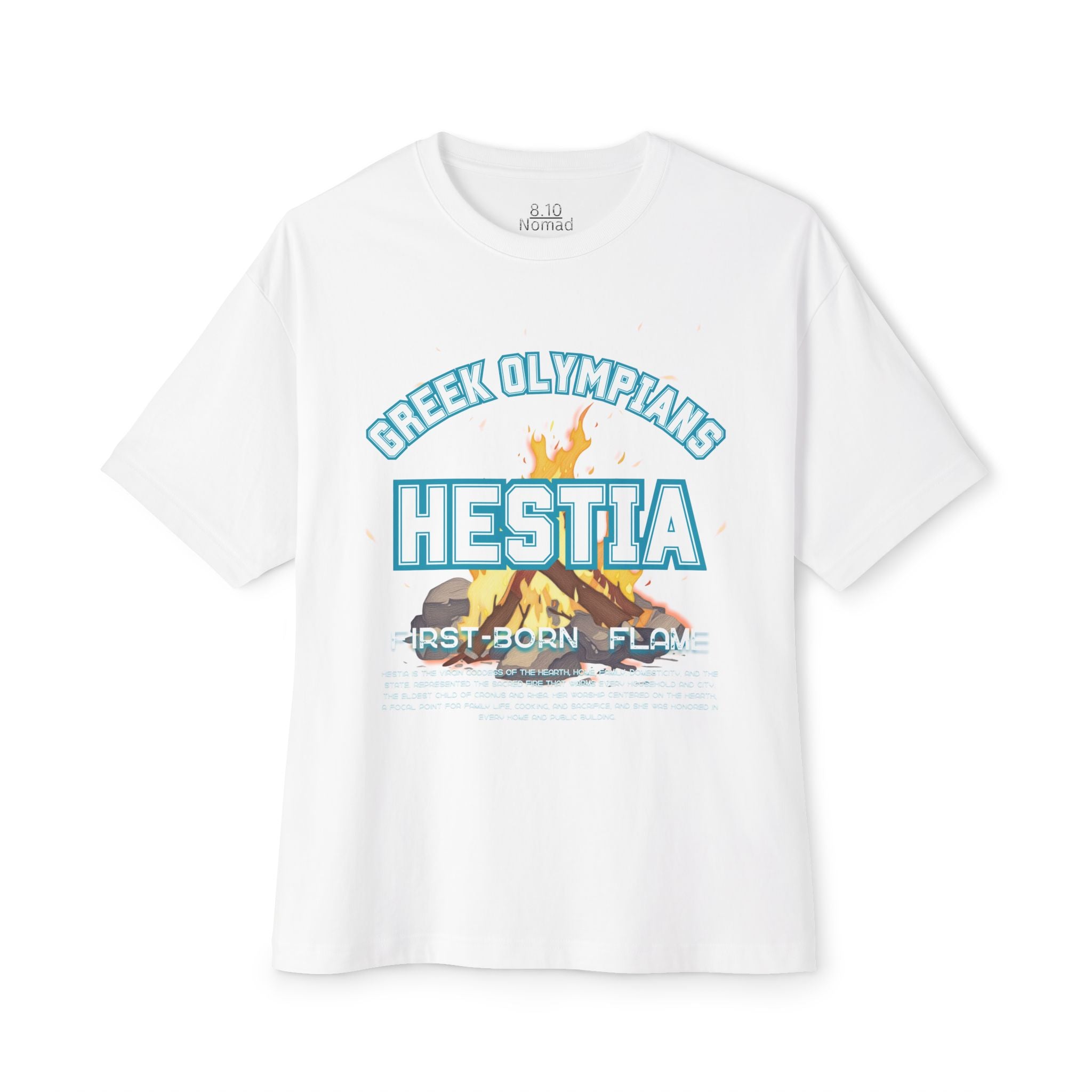 Hestia Mythology Graphic Tee — Greek Pantheon Inspired Design