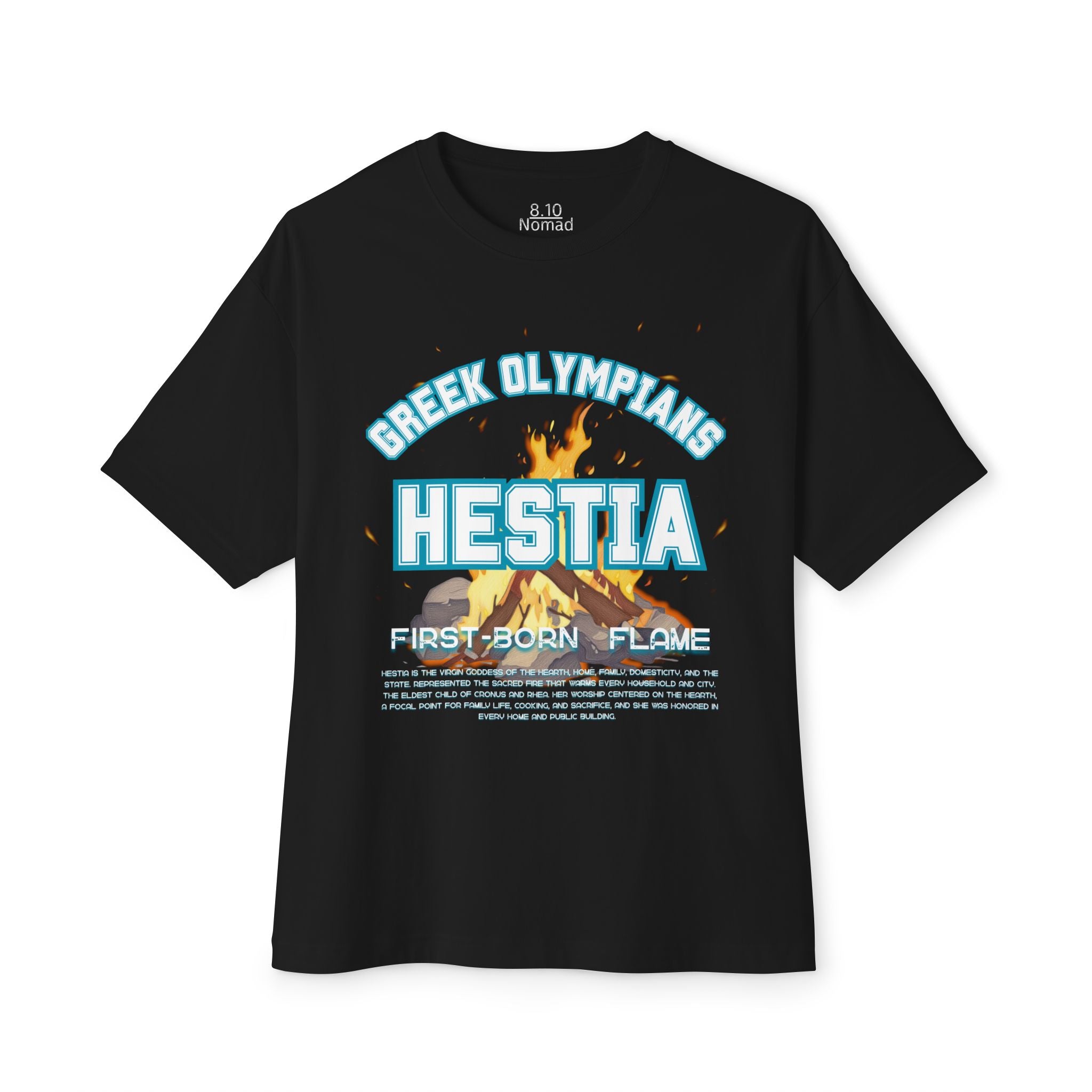 Hestia Mythology Graphic Tee — Greek Pantheon Inspired Design
