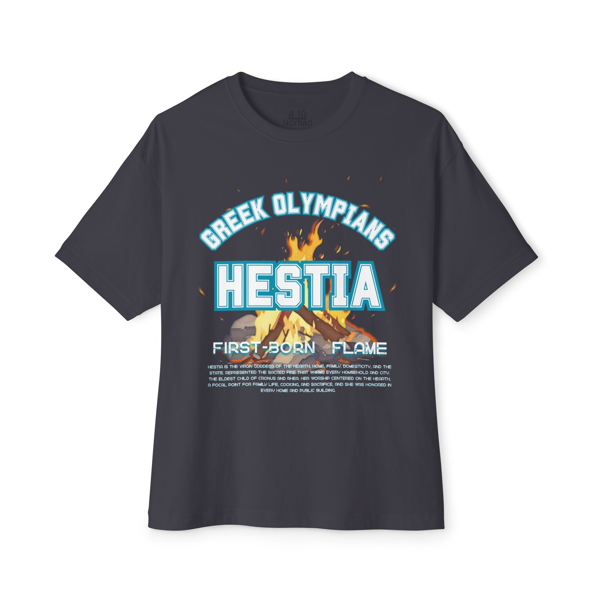 Hestia Mythology Graphic Tee — Greek Pantheon Inspired Design