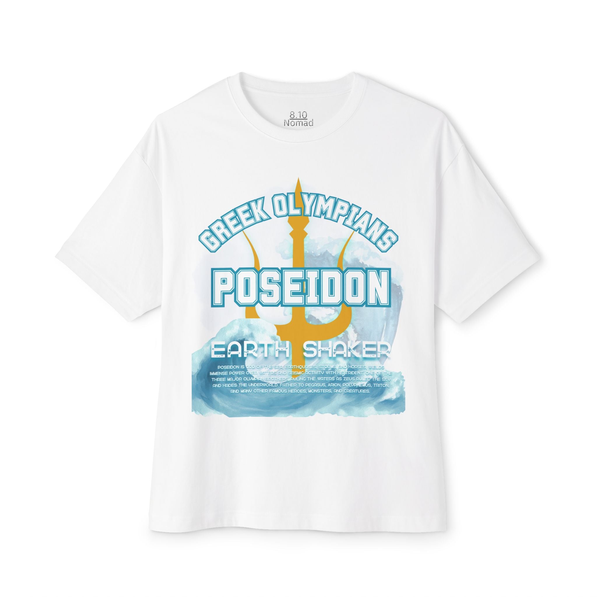 Poseidon Mythology Graphic Tee — Greek Pantheon Inspired Design