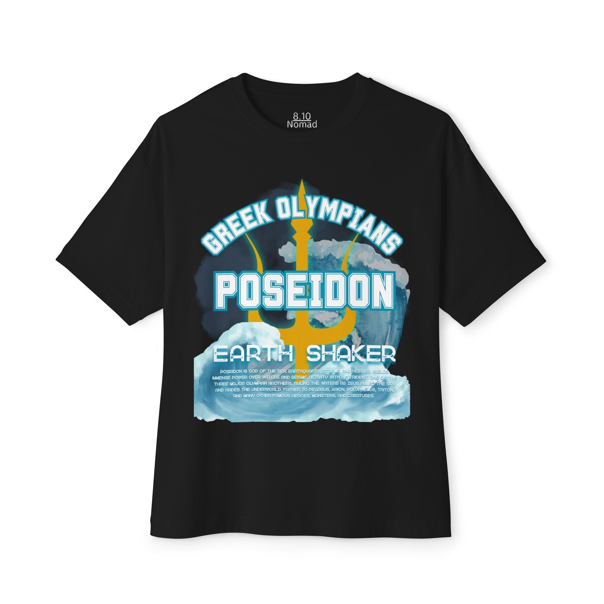 Poseidon Mythology Graphic Tee — Greek Pantheon Inspired Design