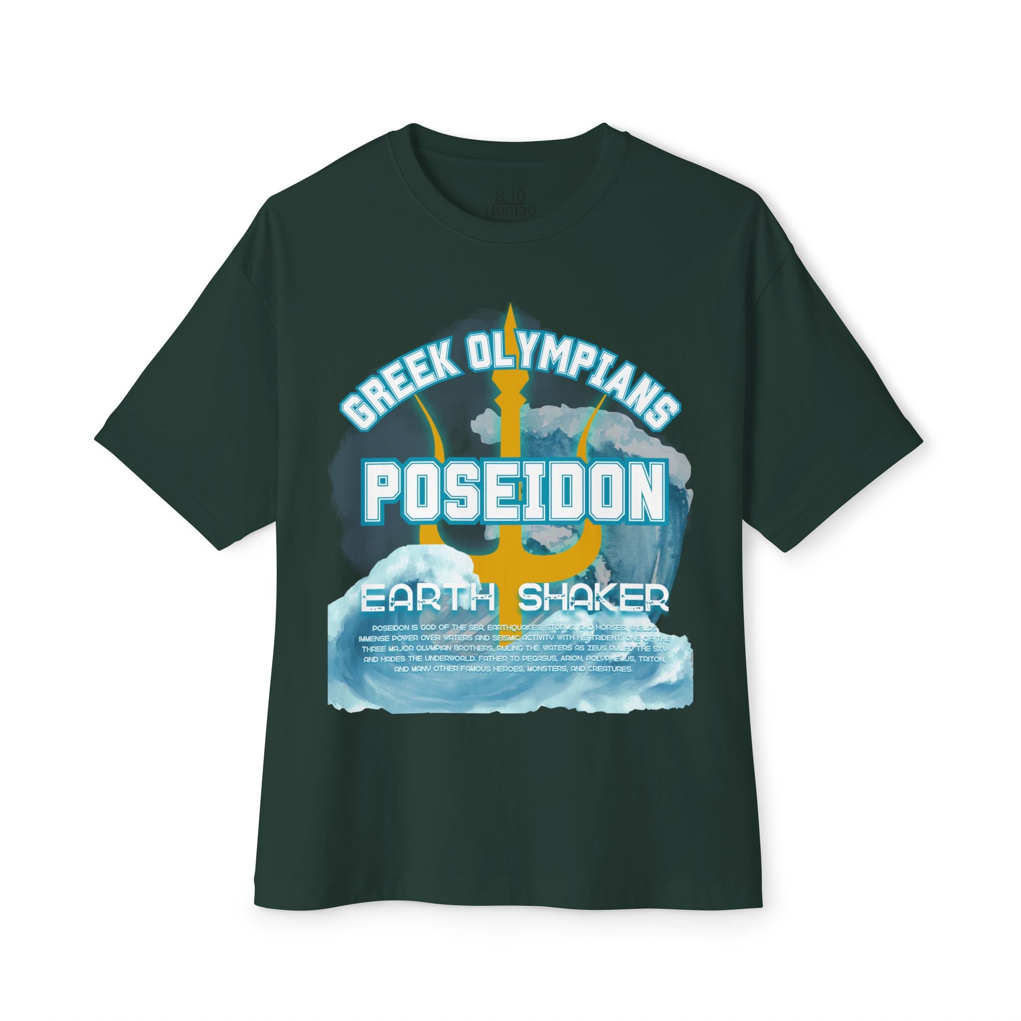 Poseidon Mythology Graphic Tee — Greek Pantheon Inspired Design