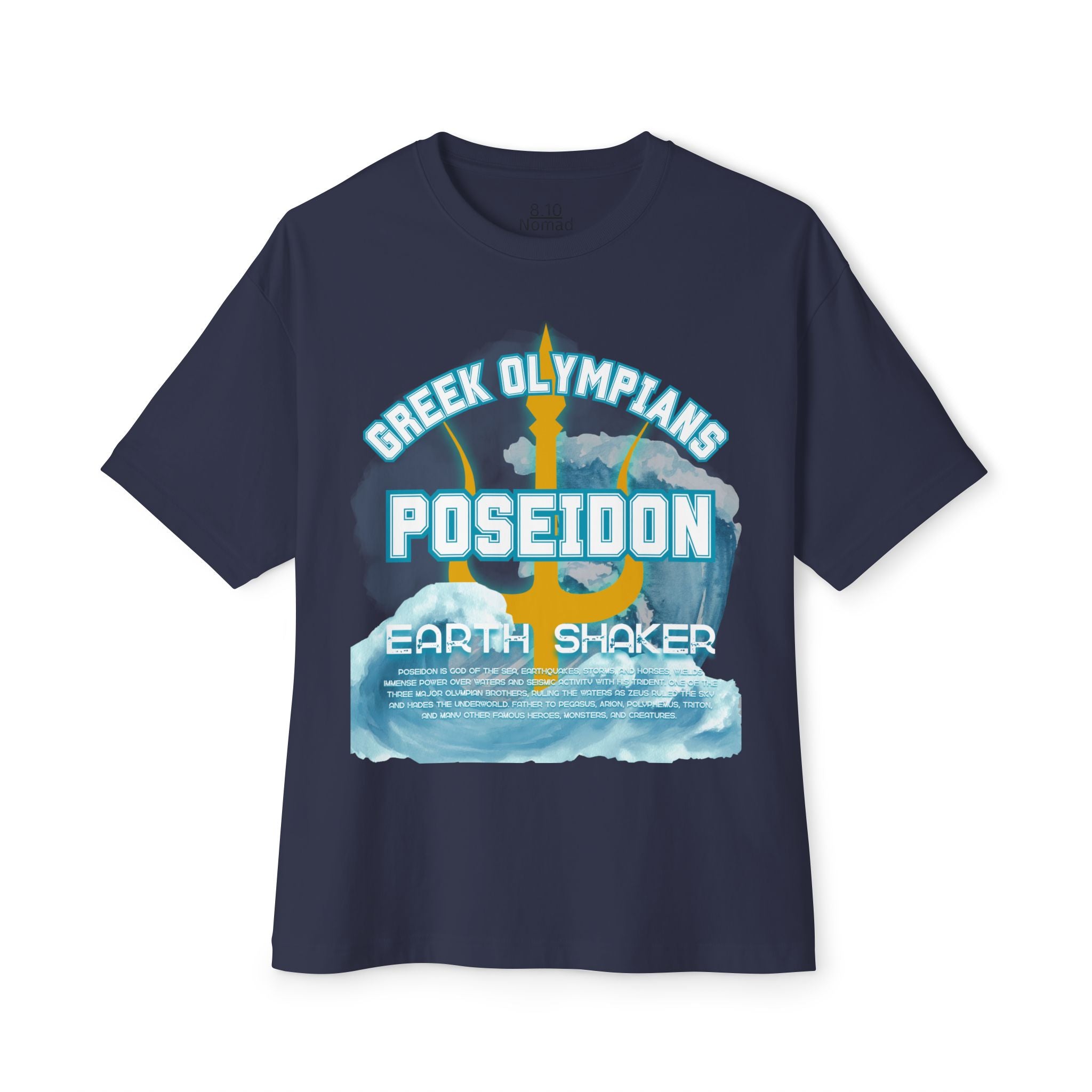 Poseidon Mythology Graphic Tee — Greek Pantheon Inspired Design