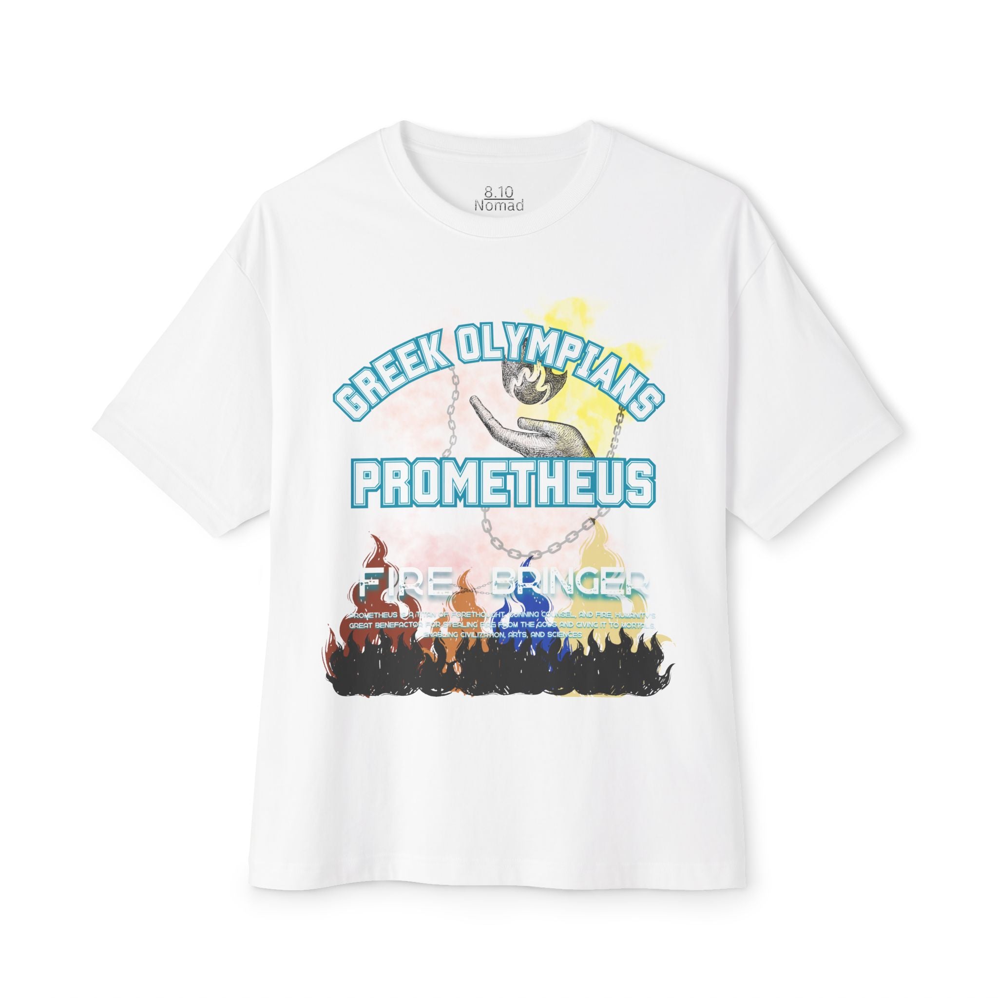 Prometheus Mythology Graphic Tee — Greek Pantheon Inspired Design