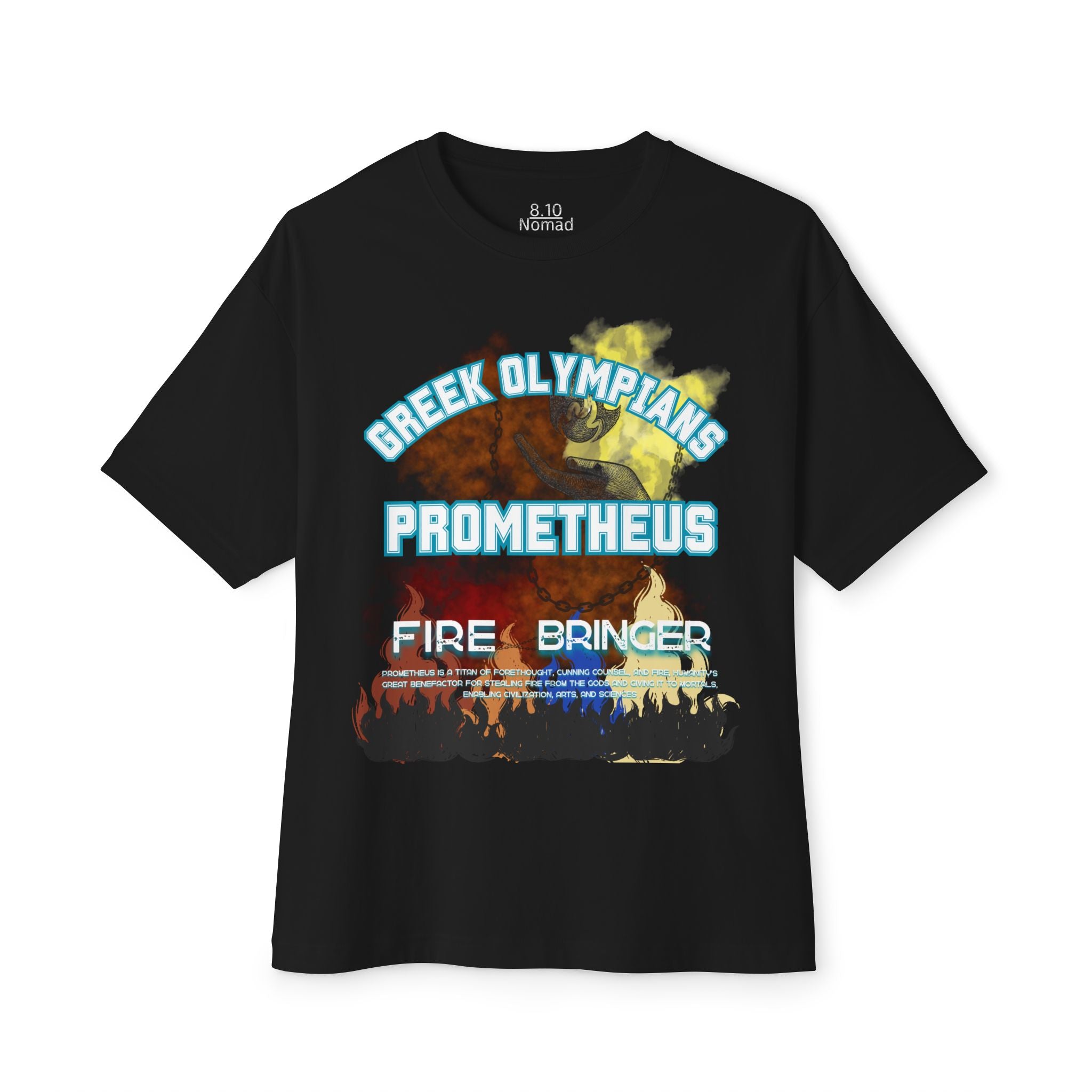 Prometheus Mythology Graphic Tee — Greek Pantheon Inspired Design
