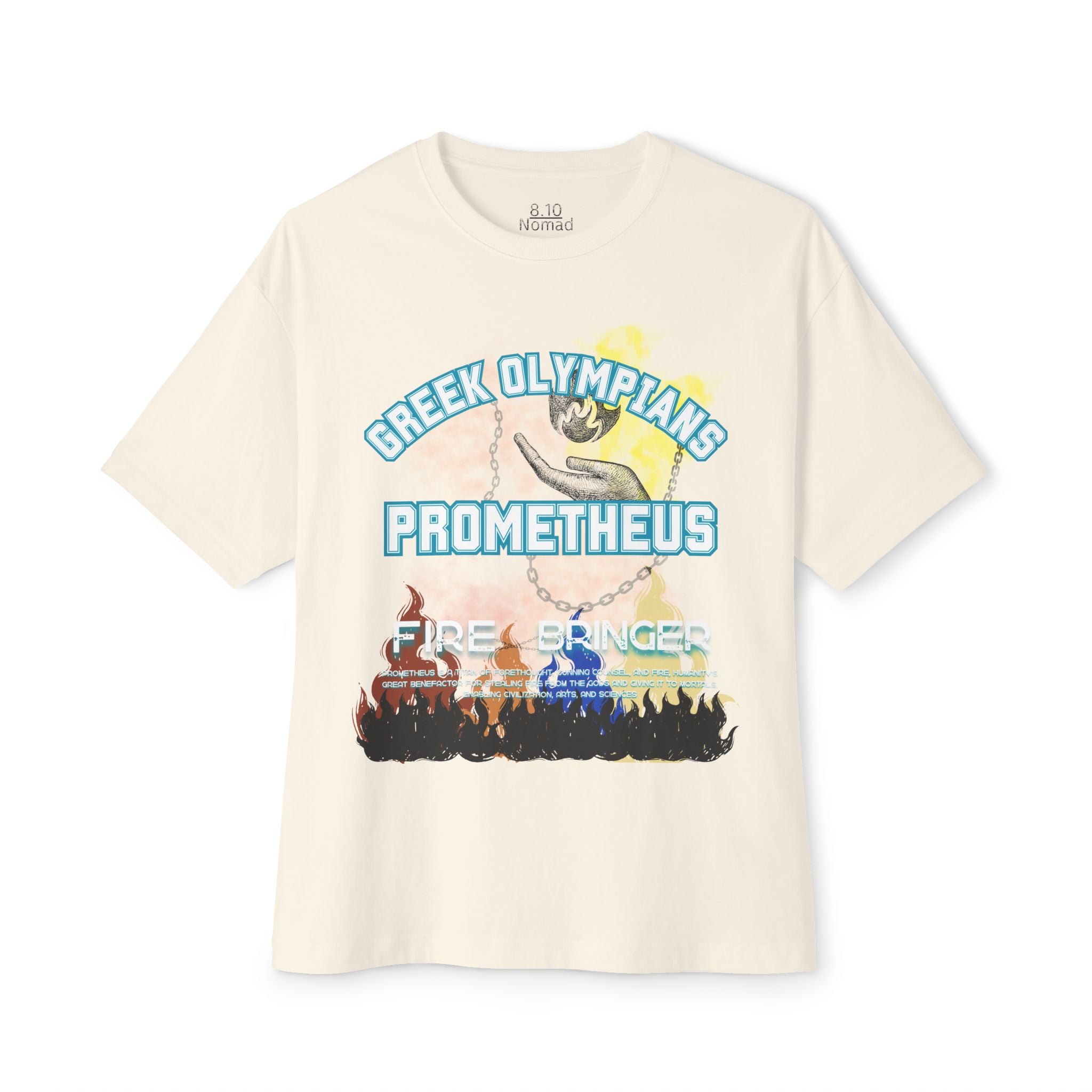 Prometheus Mythology Graphic Tee — Greek Pantheon Inspired Design