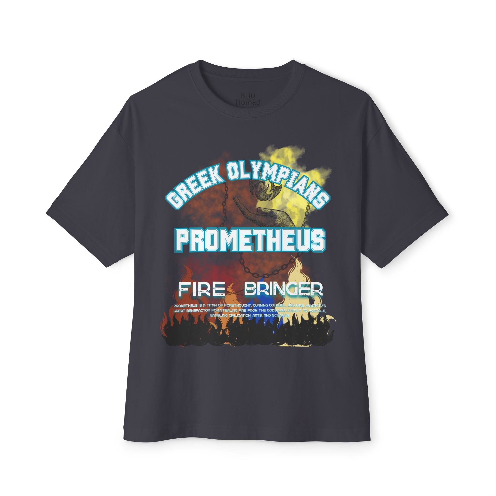Prometheus Mythology Graphic Tee — Greek Pantheon Inspired Design