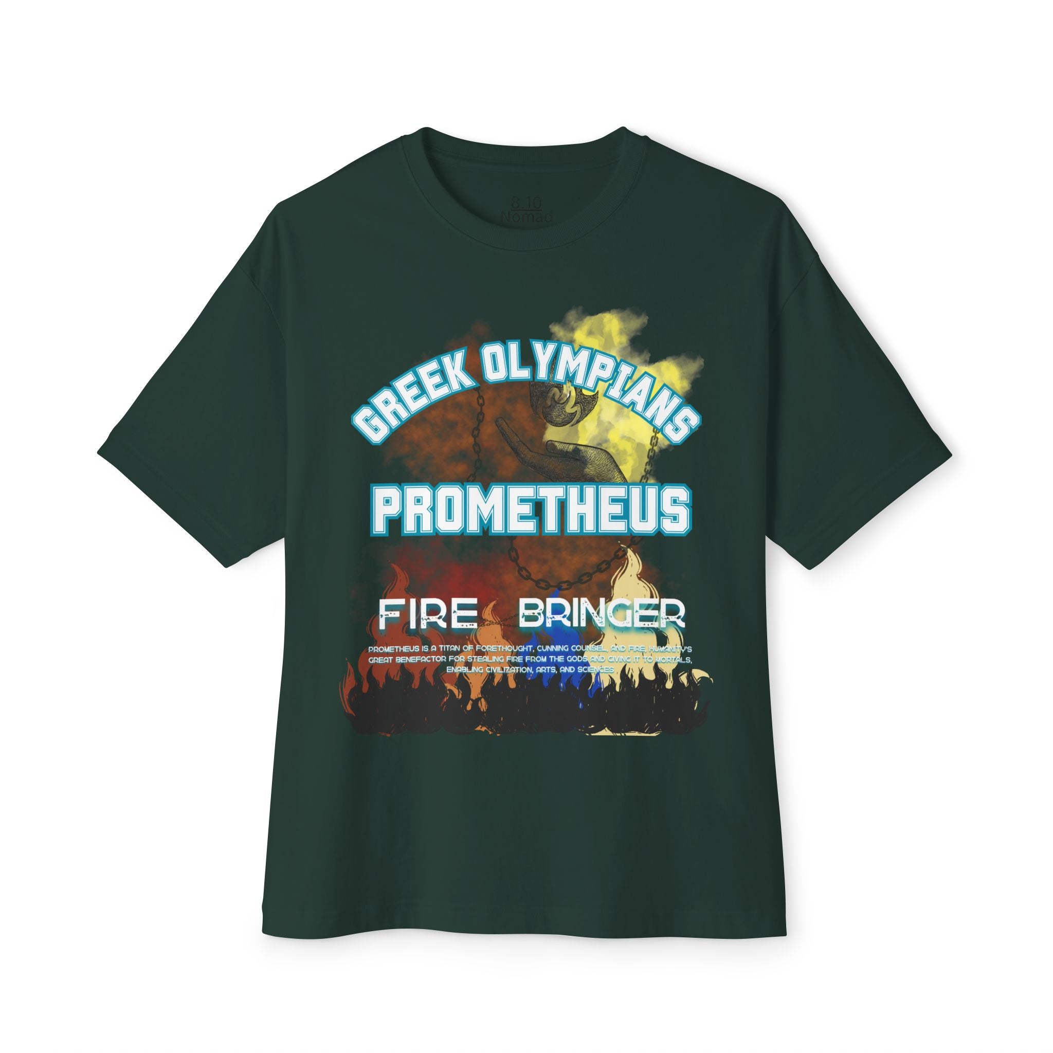 Prometheus Mythology Graphic Tee — Greek Pantheon Inspired Design