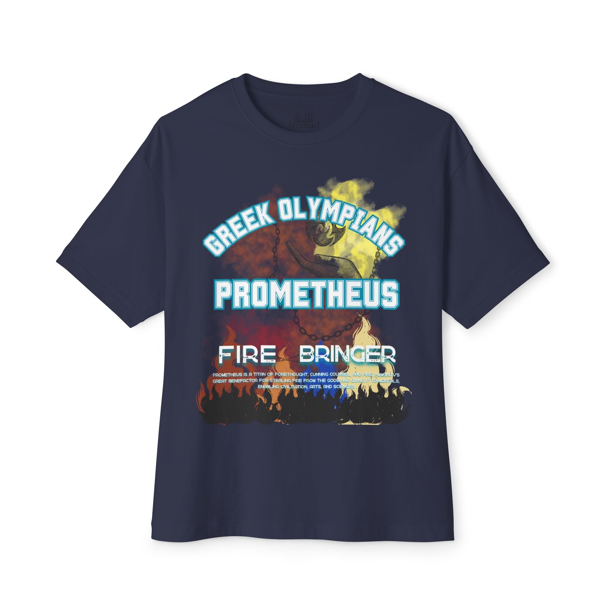 Prometheus Mythology Graphic Tee — Greek Pantheon Inspired Design